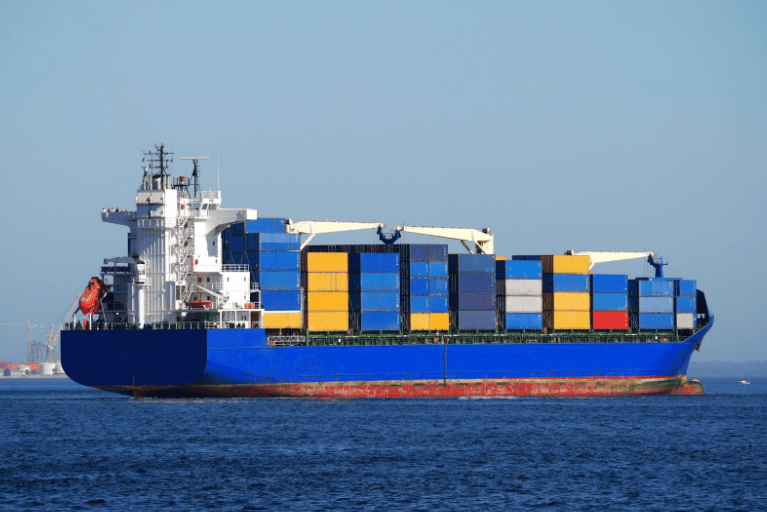 Boat carrying mutiple containers
